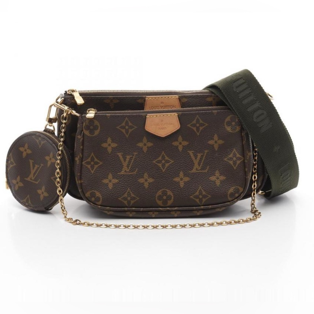 Louis Vuitton Multi Pochette Accessory Monogram Shoulder Bag Brown